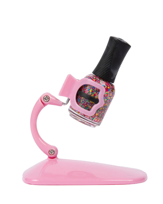Soporte para botella de esmalte de uñas, soporte inclinado antiderrames para pintura de uñas, herramienta de arte de uñas de agarre y punta, accesorio de esmalte de uñas rosa para manicura y pedicura