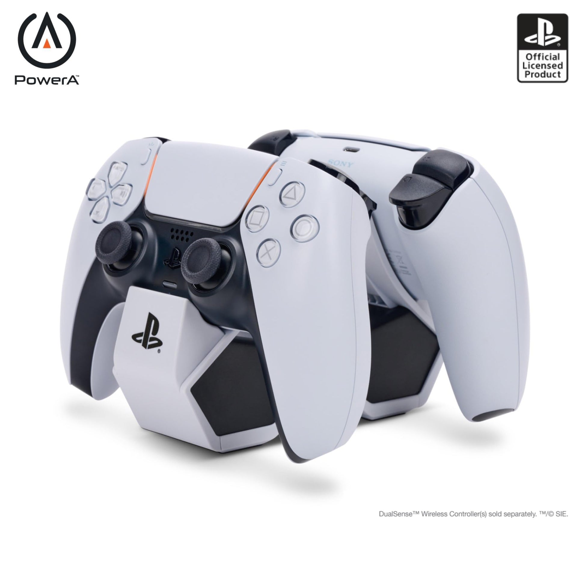 Estación de Carga Dual PowerA Blanco Twin Edition para Controles Inalámbricos Dualsense PlayStation 5