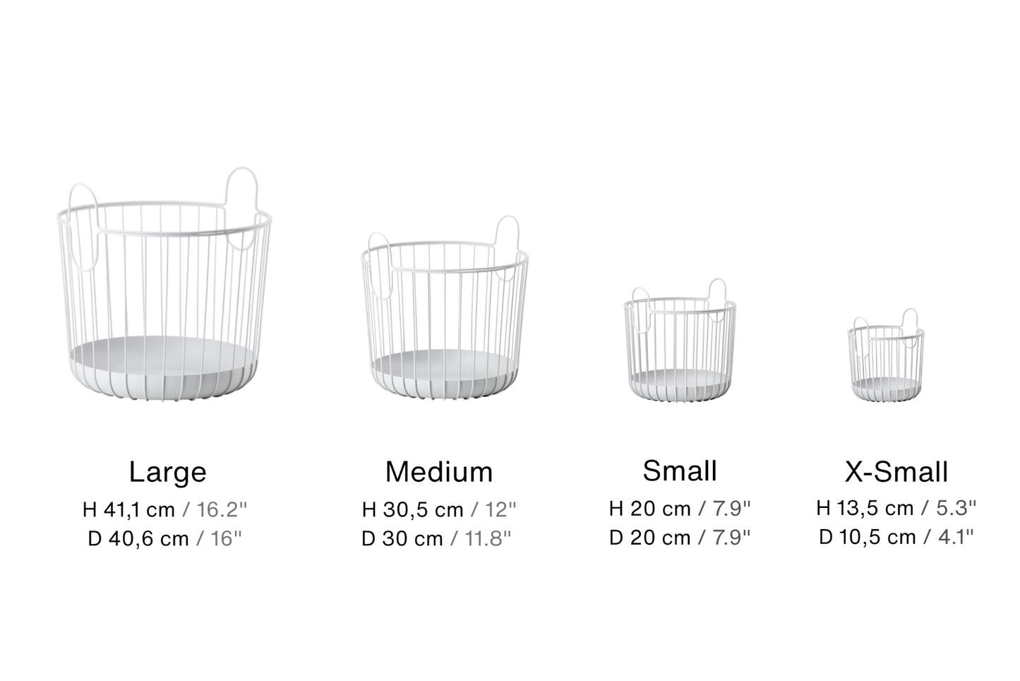 Zone Denmark Inu - Cesta de almacenamiento pequeña para cocina, baño, habitación de los niños, oficina en casa, metal, diámetro 20 cm, altura 20 cm, color gris