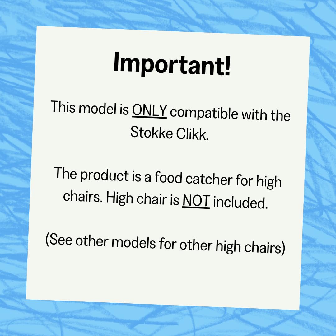 CATCHY - Colector de alimentos - Compatible con silla alta Stokke Clikk + otras 11 sillas altas - Trona alta se vende por separado - Alimentos para bebés y niños pequeños y atrapador de desorden