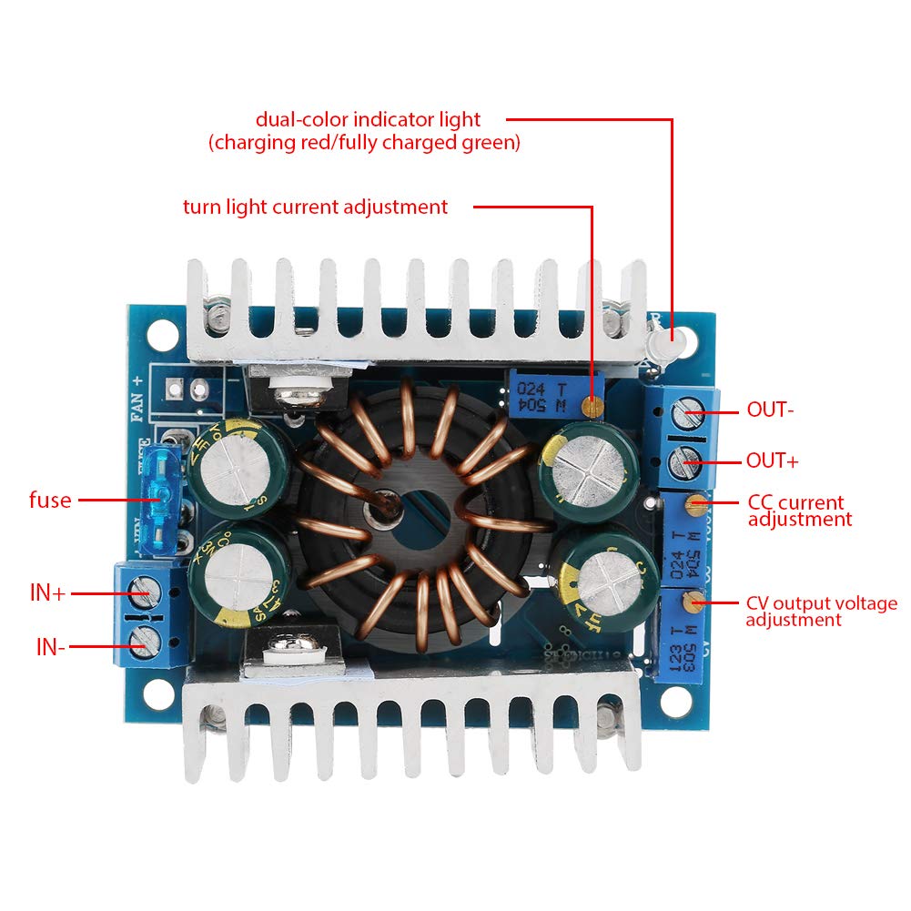 Módulo de Refuerzo YWBL-WH 10-32V a DC12-60V con Alta Eficiencia y Protección Cortocircuito