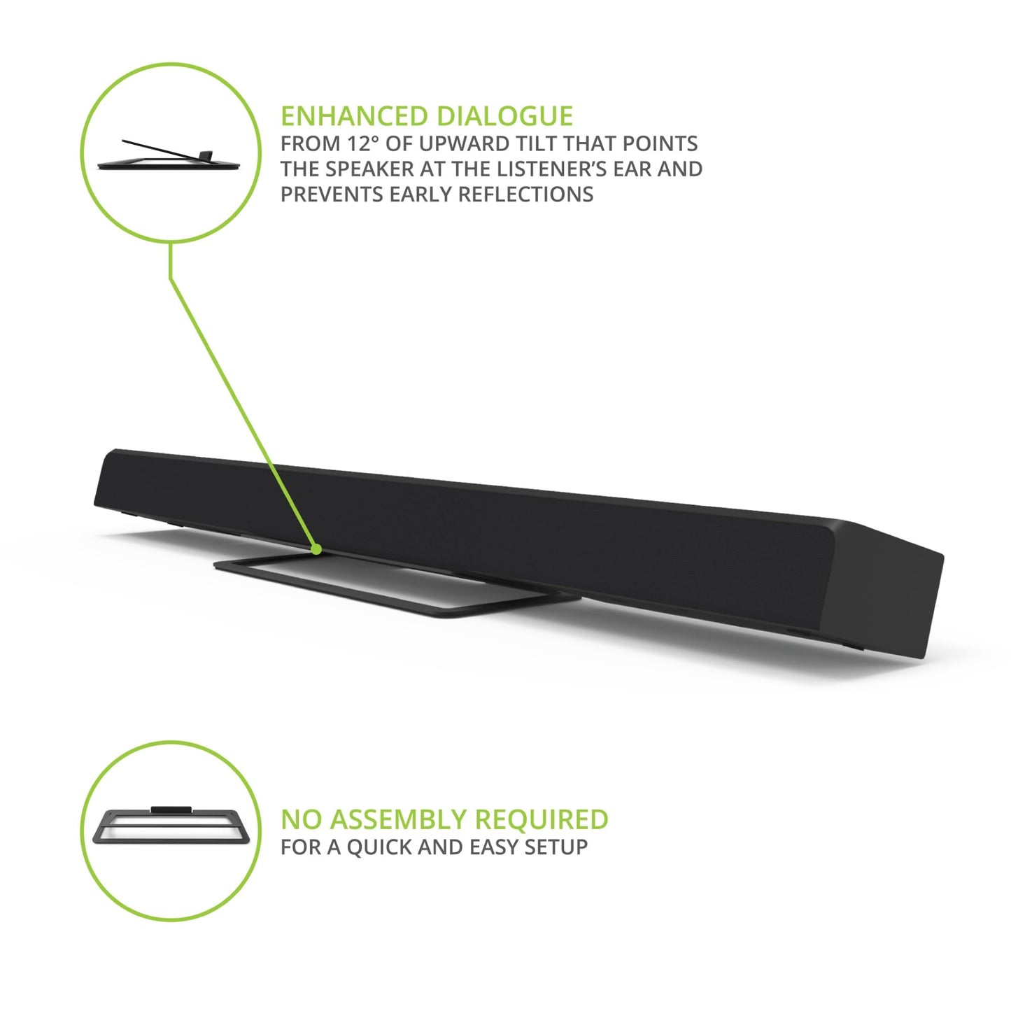 Kanto S10 Low-Profile Sound Bar/Center Channel Speaker Stand (Black)