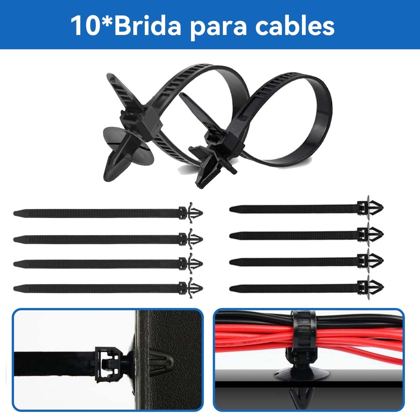 Grapas Automotrices Universal Nylon, 26 Tamaños Plasticos Sujetadores para Parachoques Chrysler, Nissan, Toyota, BMW, Maz, Honda