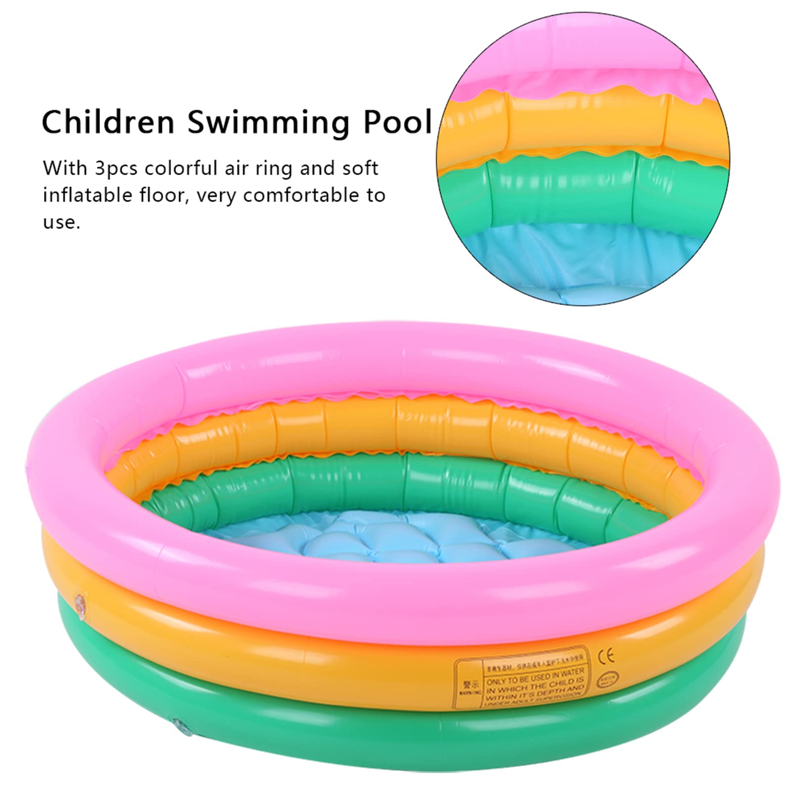 Piscina Inflable Oumefar Azul Portátil Redonda para Niños