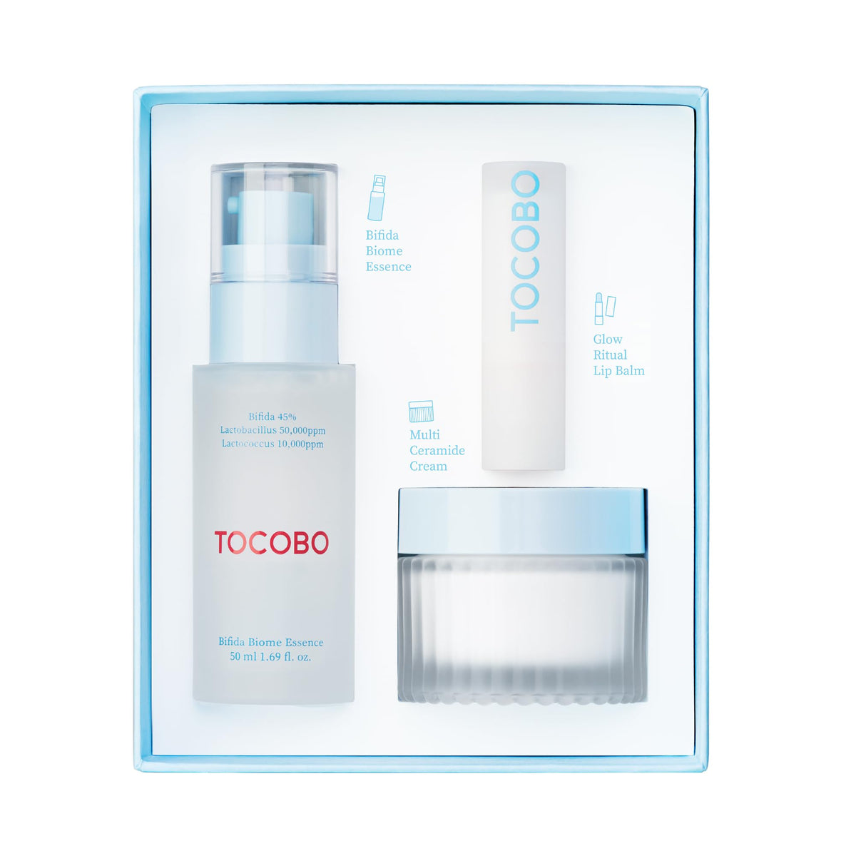 Kit de Cuidado Facial TOCOBO Glow & Moist Trio para Hidratar e Iluminar la Piel Coreana