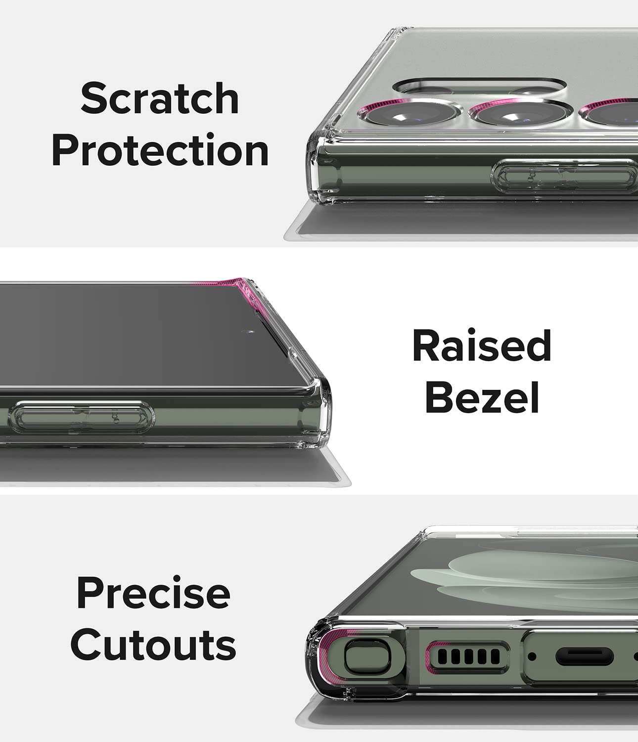 Funda Ringke Fusion Transparente Mate Antihuellas para Samsung Galaxy S23 Ultra 5G