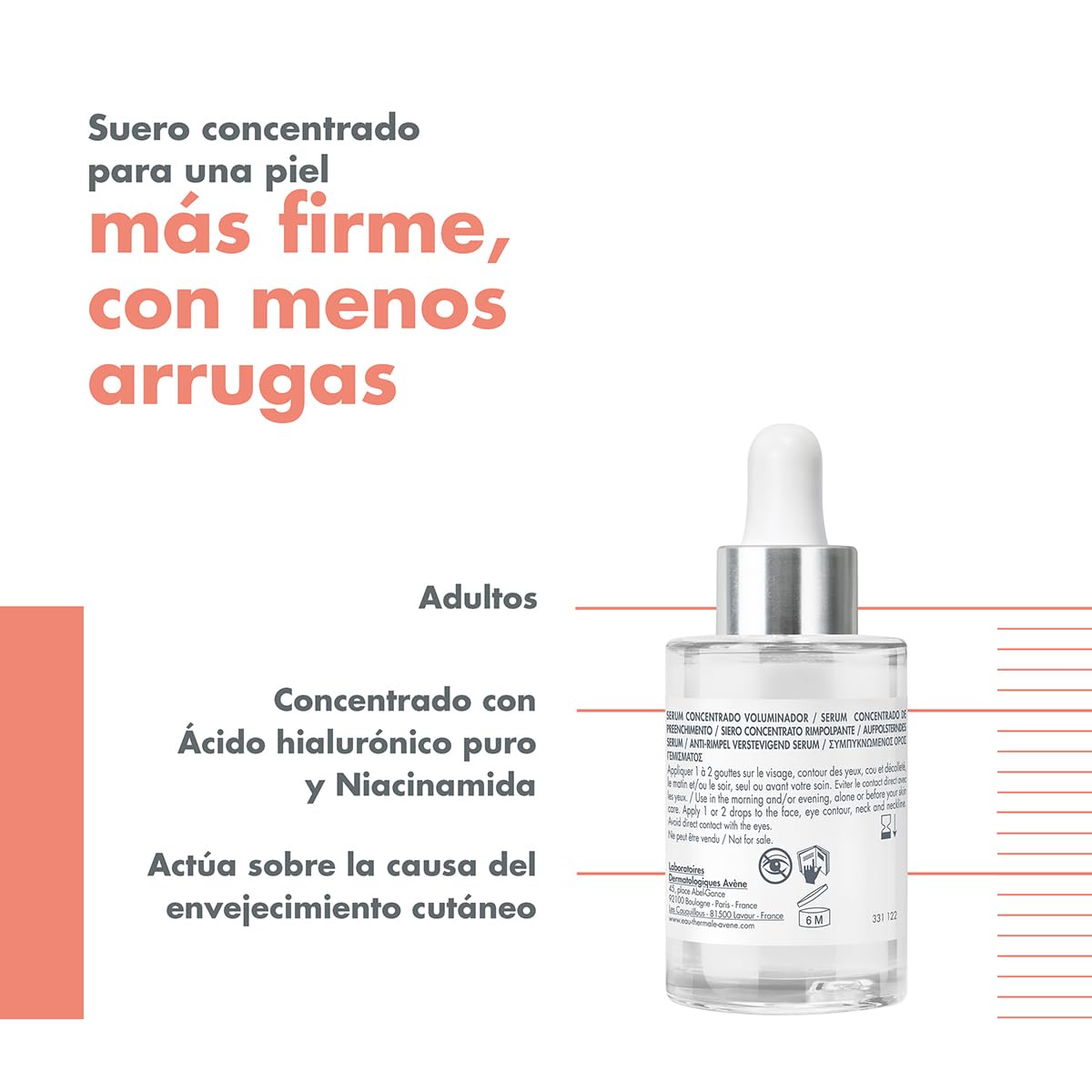 Avène Hyaluron Activ B3, Sérum Reafirmante con Niacinamida