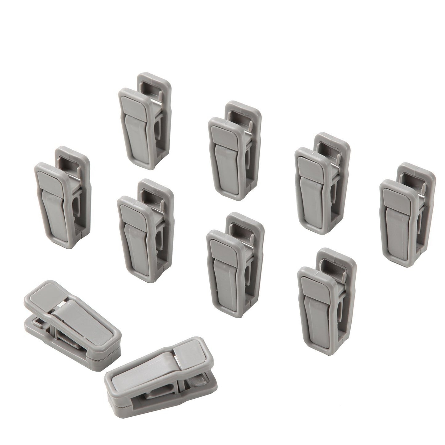 Finnhomy - Perchas antideslizantes para ropa para bebés y niños, paquete de 30 ganchos de terciopelo con 10 clips para dedos, color gris
