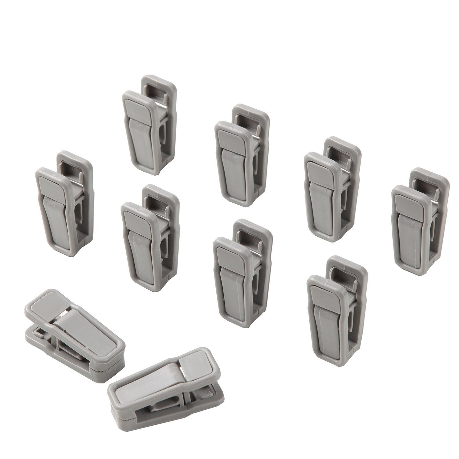Finnhomy - Perchas antideslizantes para ropa para bebés y niños, paquete de 30 ganchos de terciopelo con 10 clips para dedos, color gris