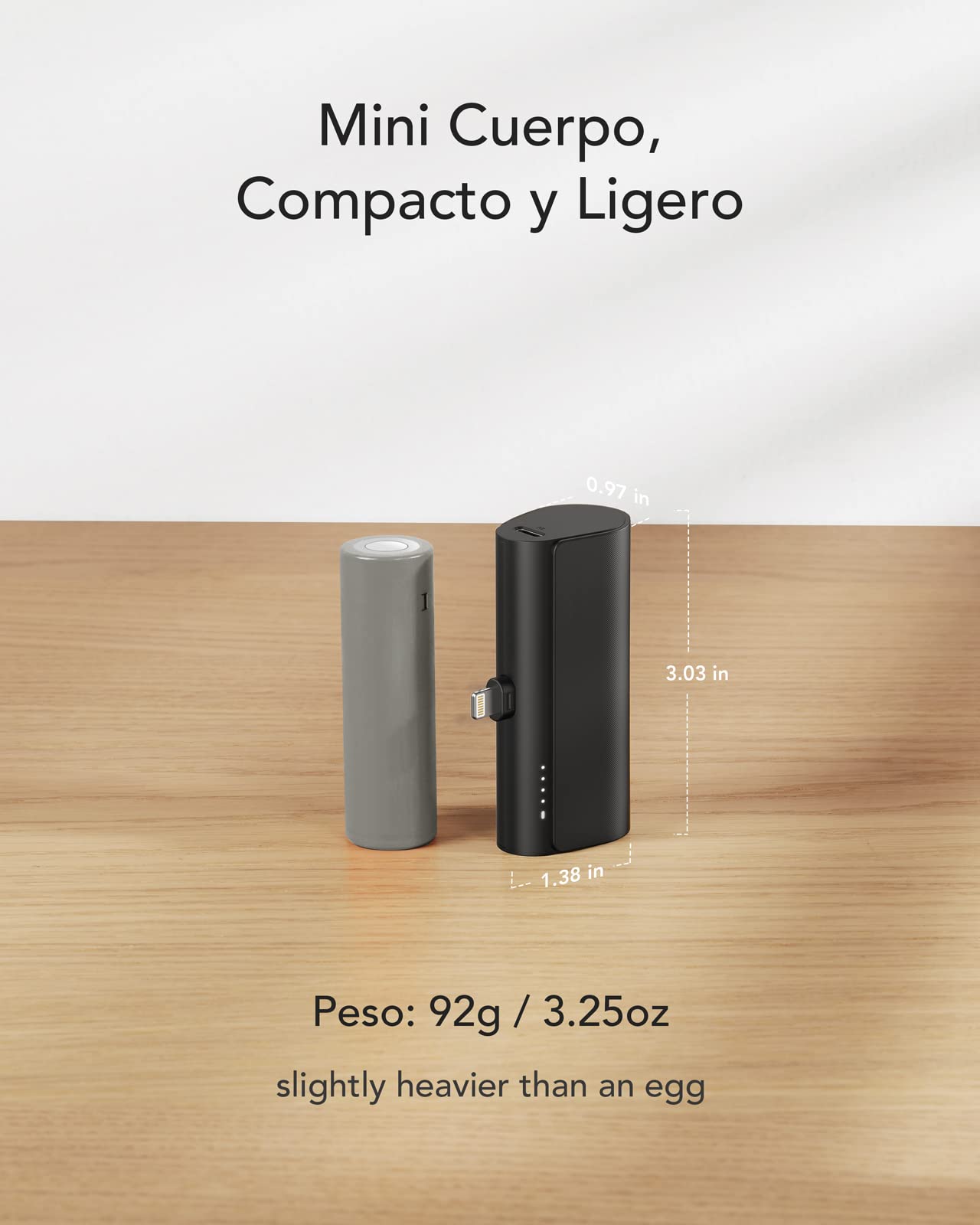 Batería Portátil MOFIT Blanca con Carga Rápida 5000 mAh para iPhone