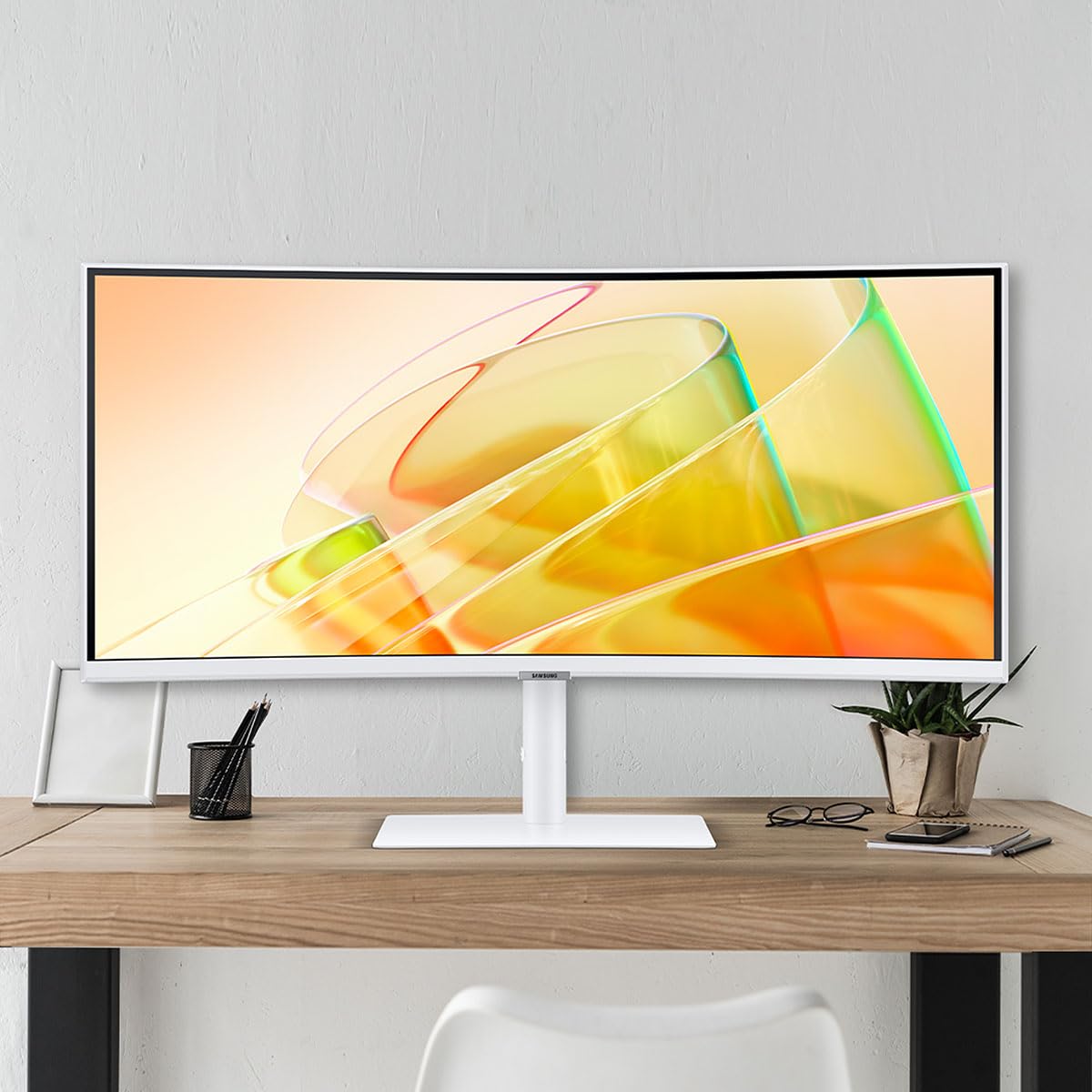 Monitor Samsung 34 Pulgadas Thunderbolt Curvo Alta Resolución Blanco