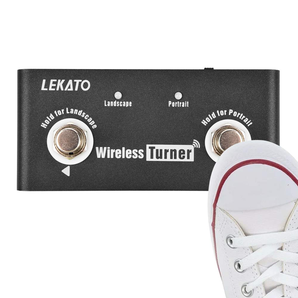 LEKATO - Pedal inalámbrico para pedales Bluetooth para tabletas y teléfonos (sistema Android e iOS superior a la versión 13.4) - Pedal externo para control de conmutación de sintonizador de pedal de
