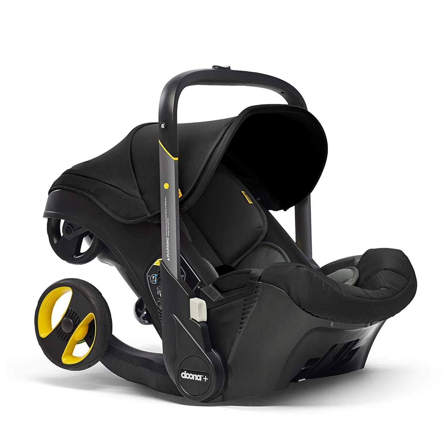 Doona Auto-Asiento Infantil y Base con Pasador, Asiento Orientado Hacia Atrás. Cambia a Carriola en Cuestión De Segundos. Útil y Práctico - Nitro Black