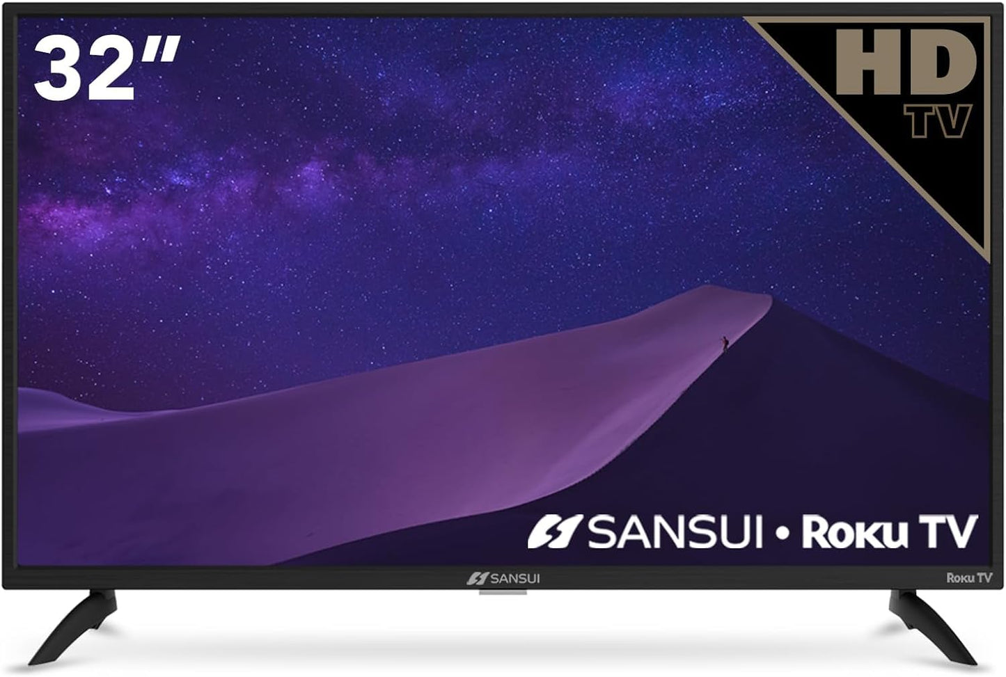 Televisor SANSUI HD Negro Compatible con Sistema Operativo Roku + Cable HDMI Gratis