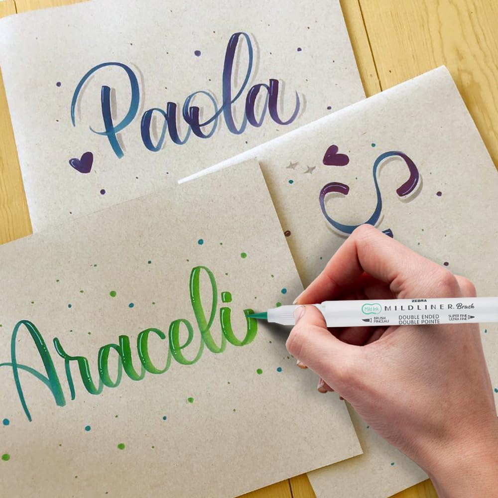 Set de Diario y Plumones Zebra Escritura y Creatividad Incluye Marcadores Retráctiles ClickArt 4 Rotuladores Sarasa 5, Marcadores Mildliner Brush,15 Marcadores Mildliner Punta Fina y Punta Cincel