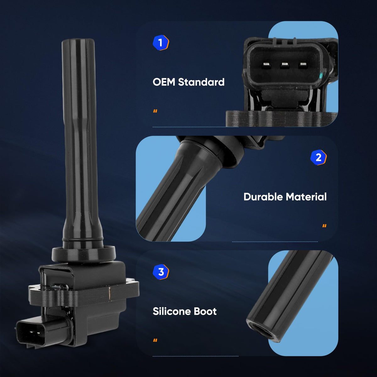 Bocinas de Encendido ECCPP UF237 con Bujías de Iridio para Tracker/XL-7/Vitara V6 2004-2007