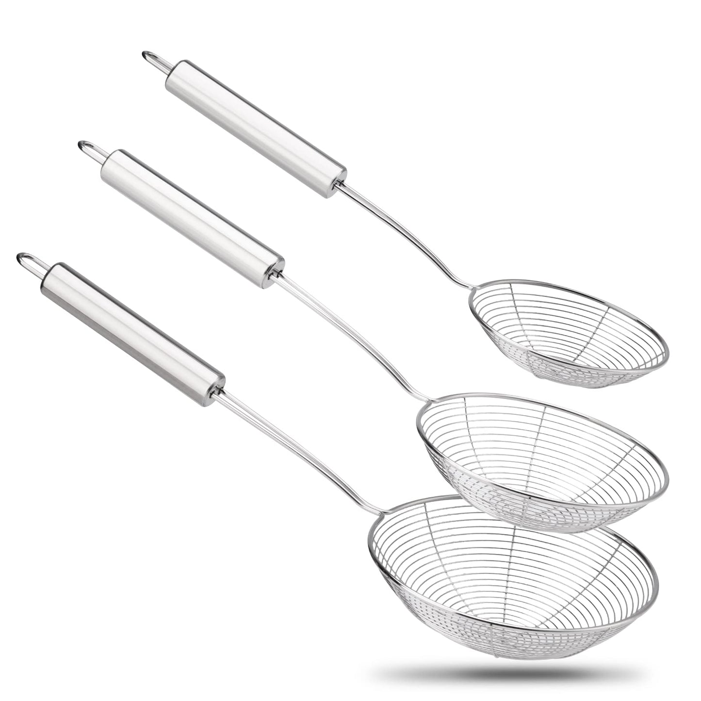 Juego de Cucharones Coladores de Malla Fina Acero Inoxidable para Cocina