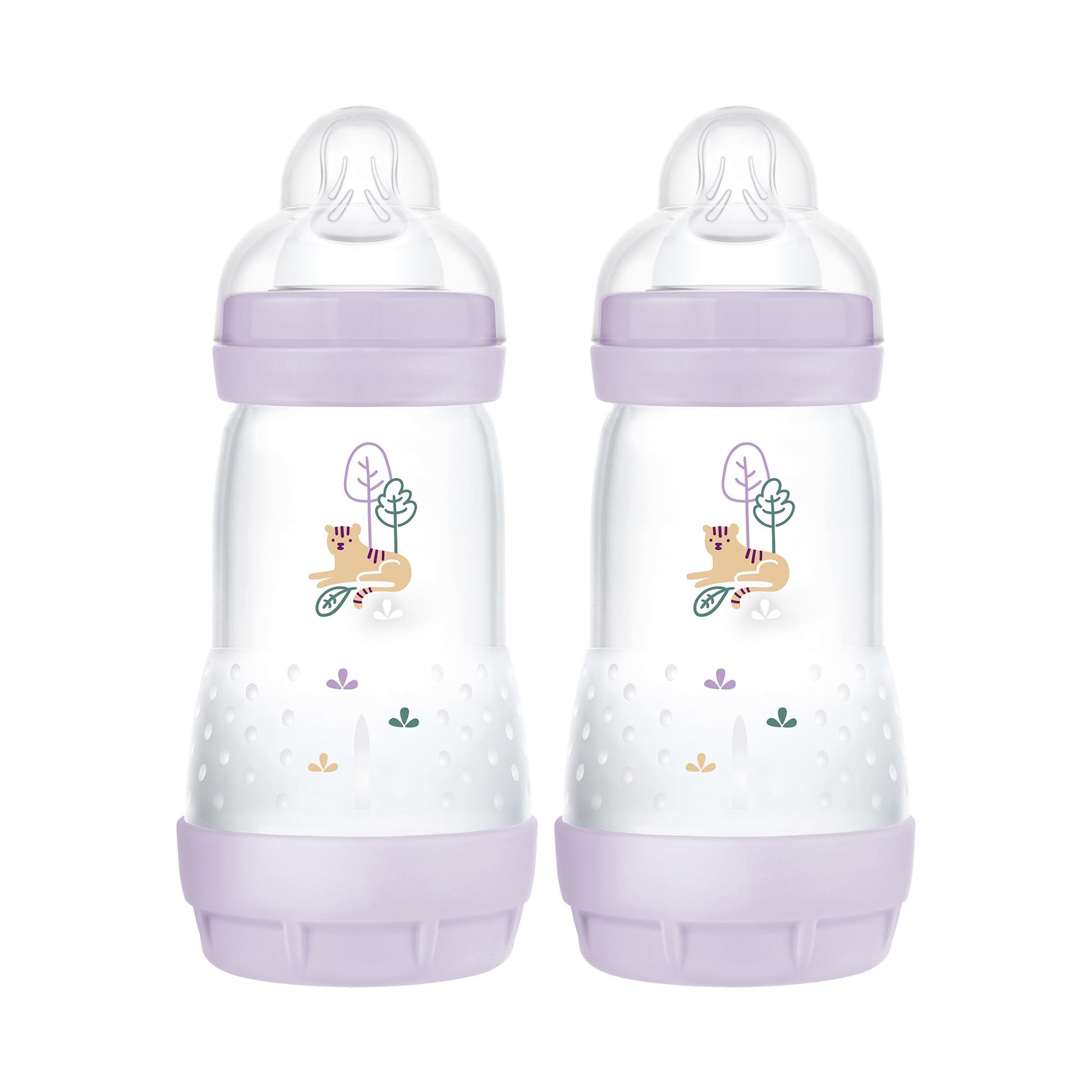 MAM Easy Start - Biberón anticólico de 9 onzas, flujo medio, botella de pezón de silicona similar a la lactancia materna, reduce los cólicos, gas y reflujo, fácil de limpiar, sin BPA, biberones