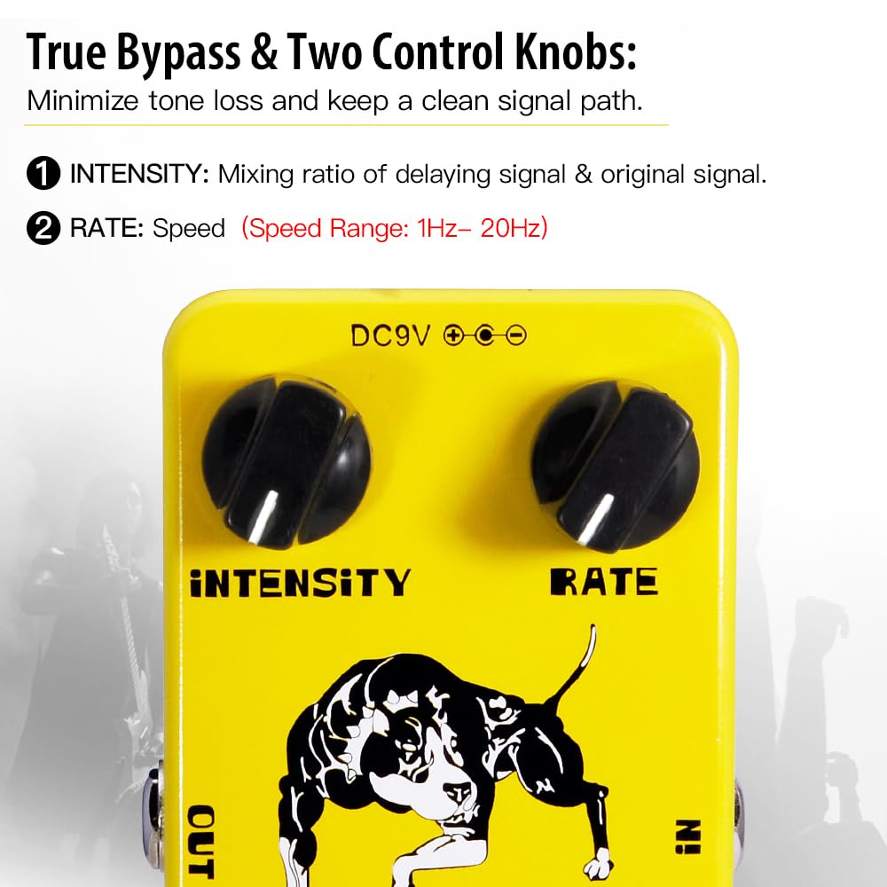 JOYO Tremolo Effect Pedal Amado Viejo Amps Fotoeléctrico Tubo de circuito Tremolo para Efecto Guitarra Eléctrico - True Bypass (JF-09)