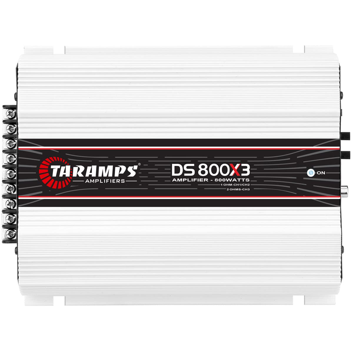Amplificador Multicanal TARAMPS DS800X3.1 Aluminio Sistema Eléctrico de Demostración