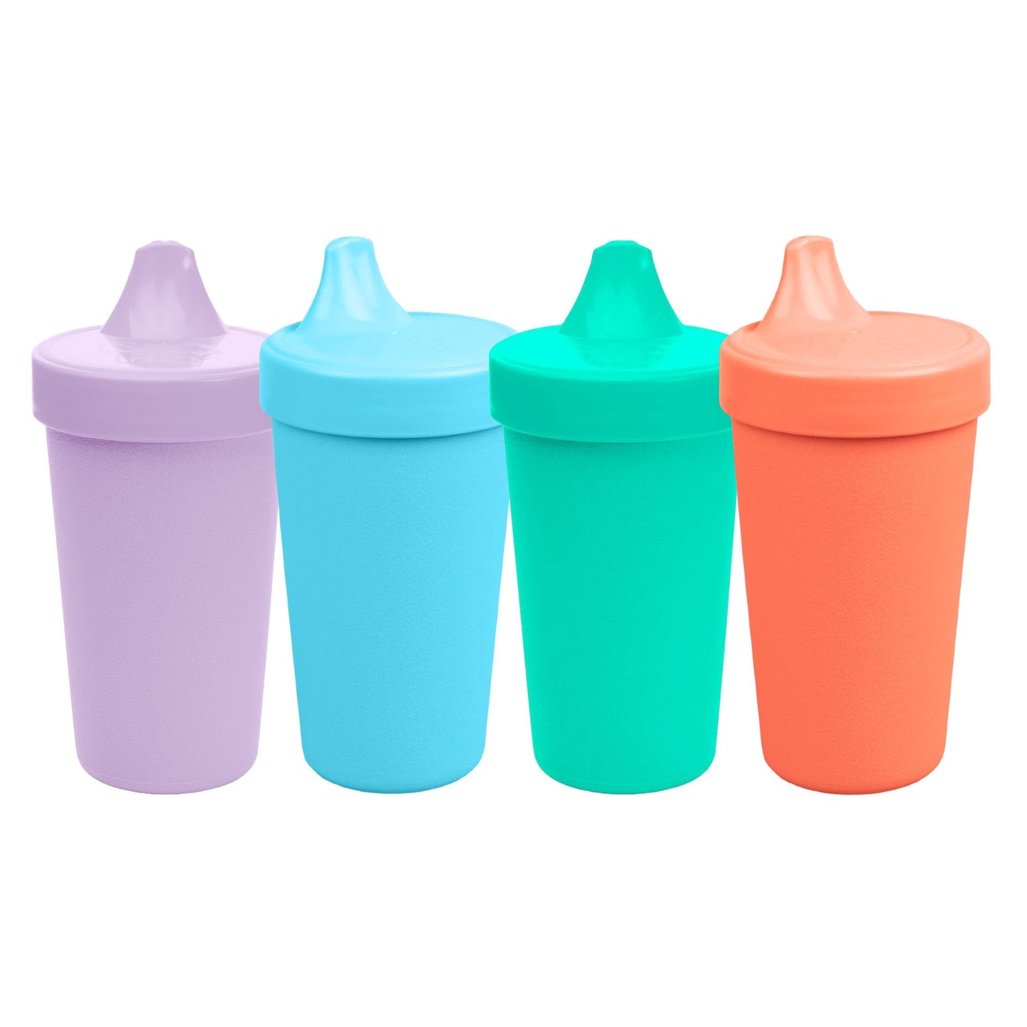 Re-Play - Juego de 4 tazas para sorbos a prueba de derrames, reutilizables de 10 onzas, aptas para lavaplatos y microondas, fabricadas en Estados Unidos, juego de 4-3.1 x 6.25 pulgadas, burbujas