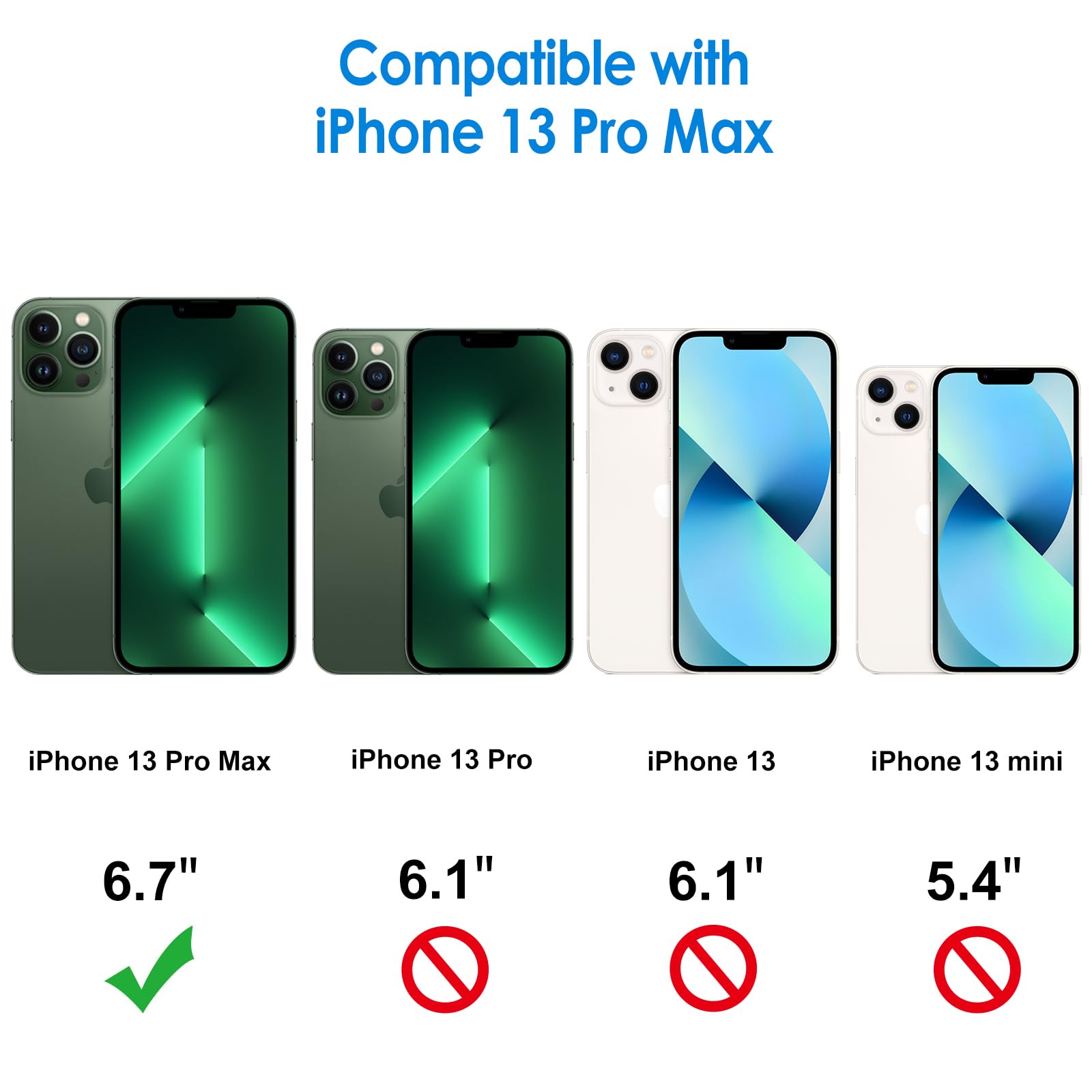 JETech Funda para iPhone 13 Pro MAX 6,7 Pulgadas, Anti-Amarillo Carcasa de Parachoques Prueba Golpes, Respaldo Transparente Antiarañazos (Verde Alpino)