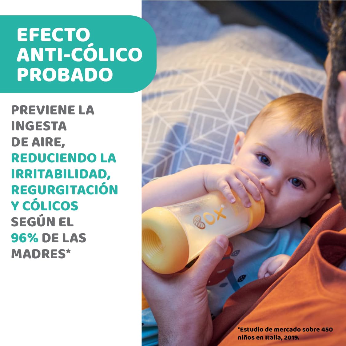 Chicco Perfect 5 Biberones Anticólicos con Tetina de Silicona de Flujo Rápido para Bebés 4 Meses, Biofuncional con Sistema Intuiflow, Color Amarillo, 300 ml