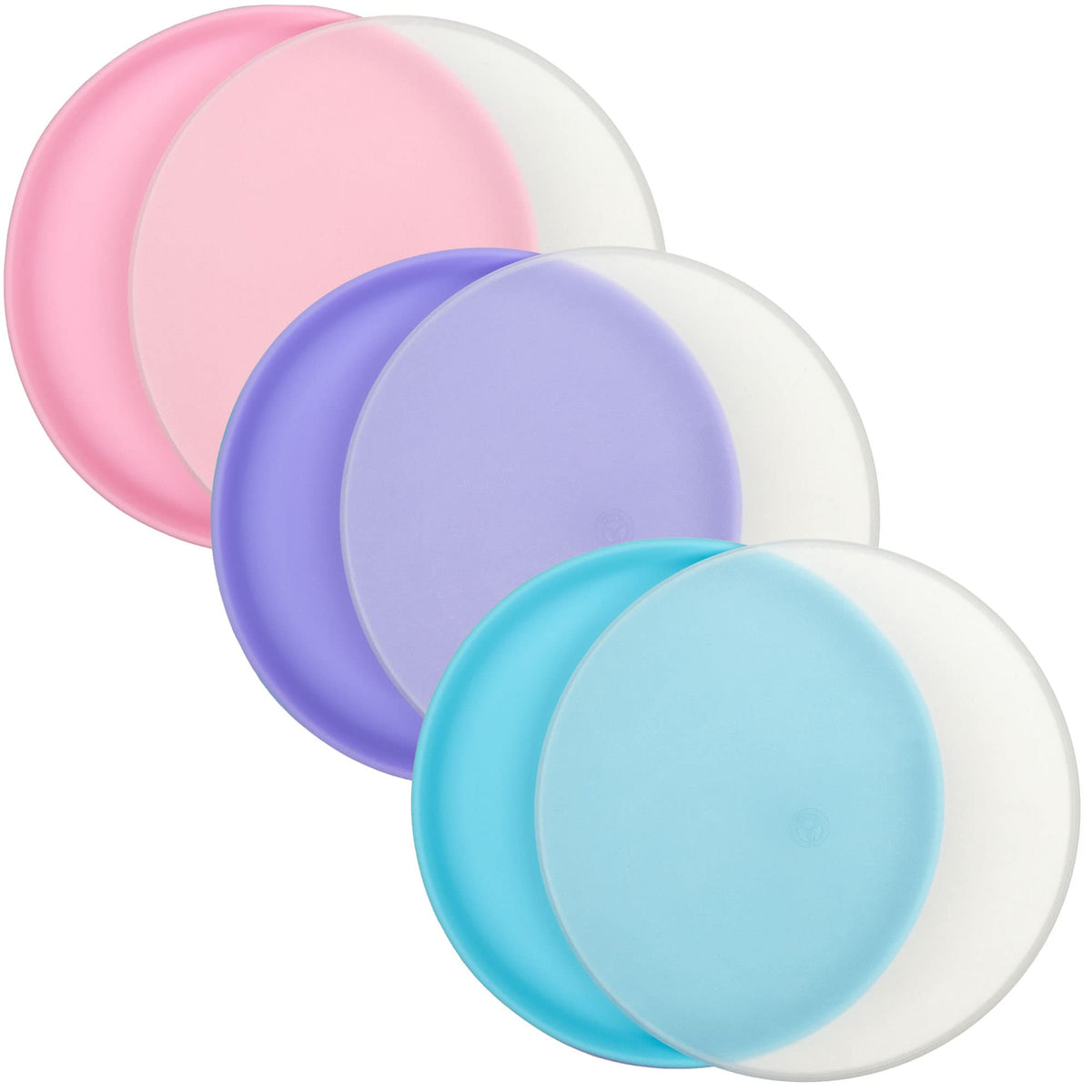WeeSprout Platos de silicona para bebés y niños pequeños con tapas, diseño irrompible, aptos para microondas y lavaplatos, paquete de 3