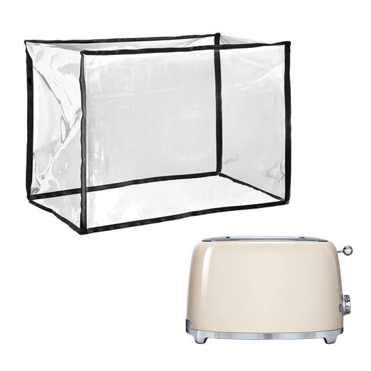 kwmobile Cubierta Compatible con Smeg TSF01CREU Funda - Cubierta Protectora Antipolvo Transparente para tostadora