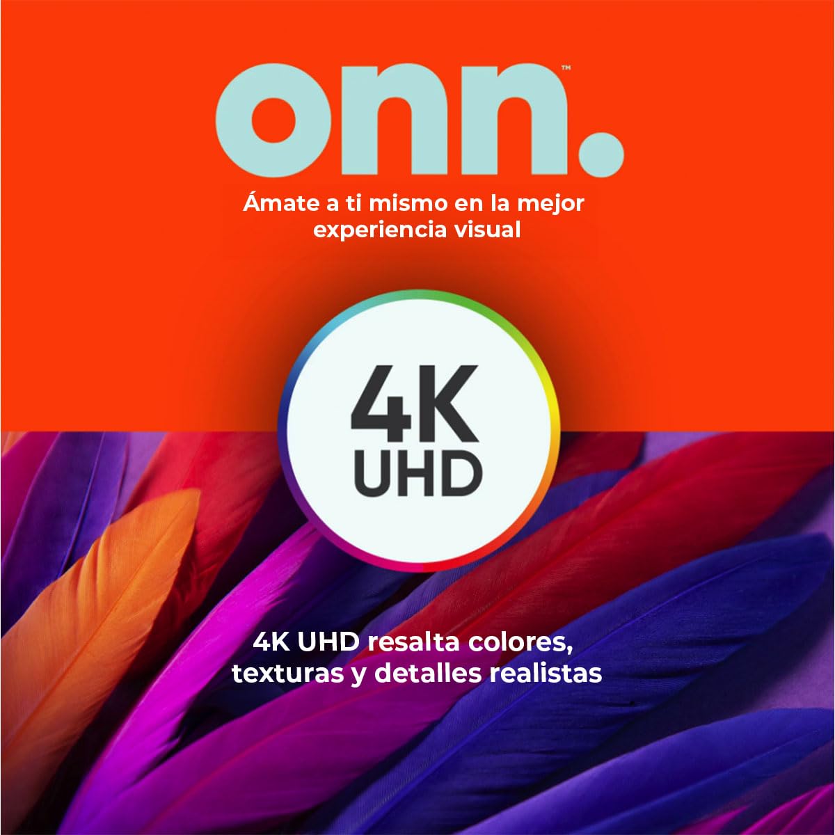 Televisión LED 4K 2160P UHD Smart de 50 Pulgadas onn Negro HDR Compatible con Alexa y Google Assistant Reacondicionado
