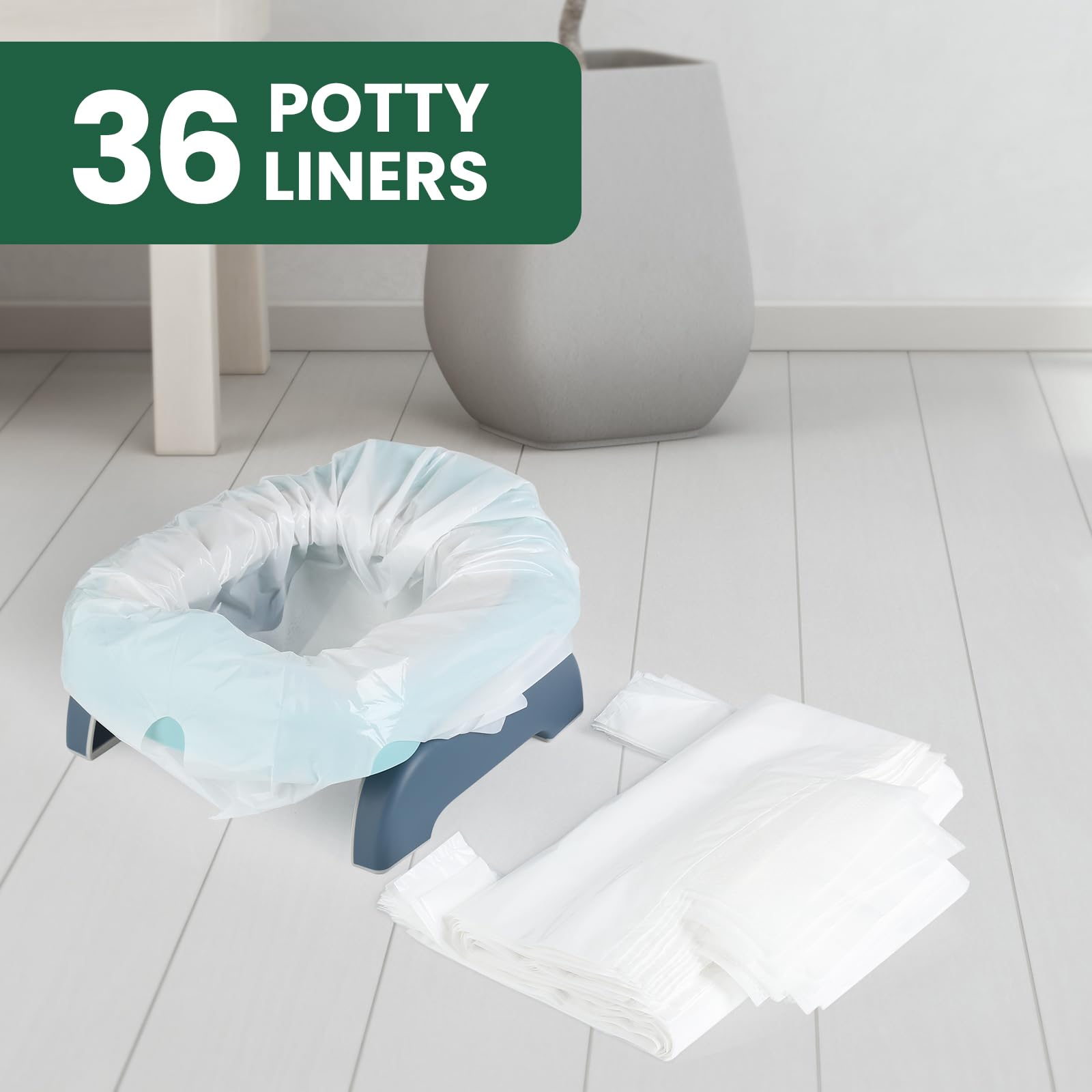 Forros Desechables Para Orinal Portátil OXO Tot Paquete de 36 Bolsas de Repuesto con Almohadillas Súper Absorbentes para Niños Pequeños