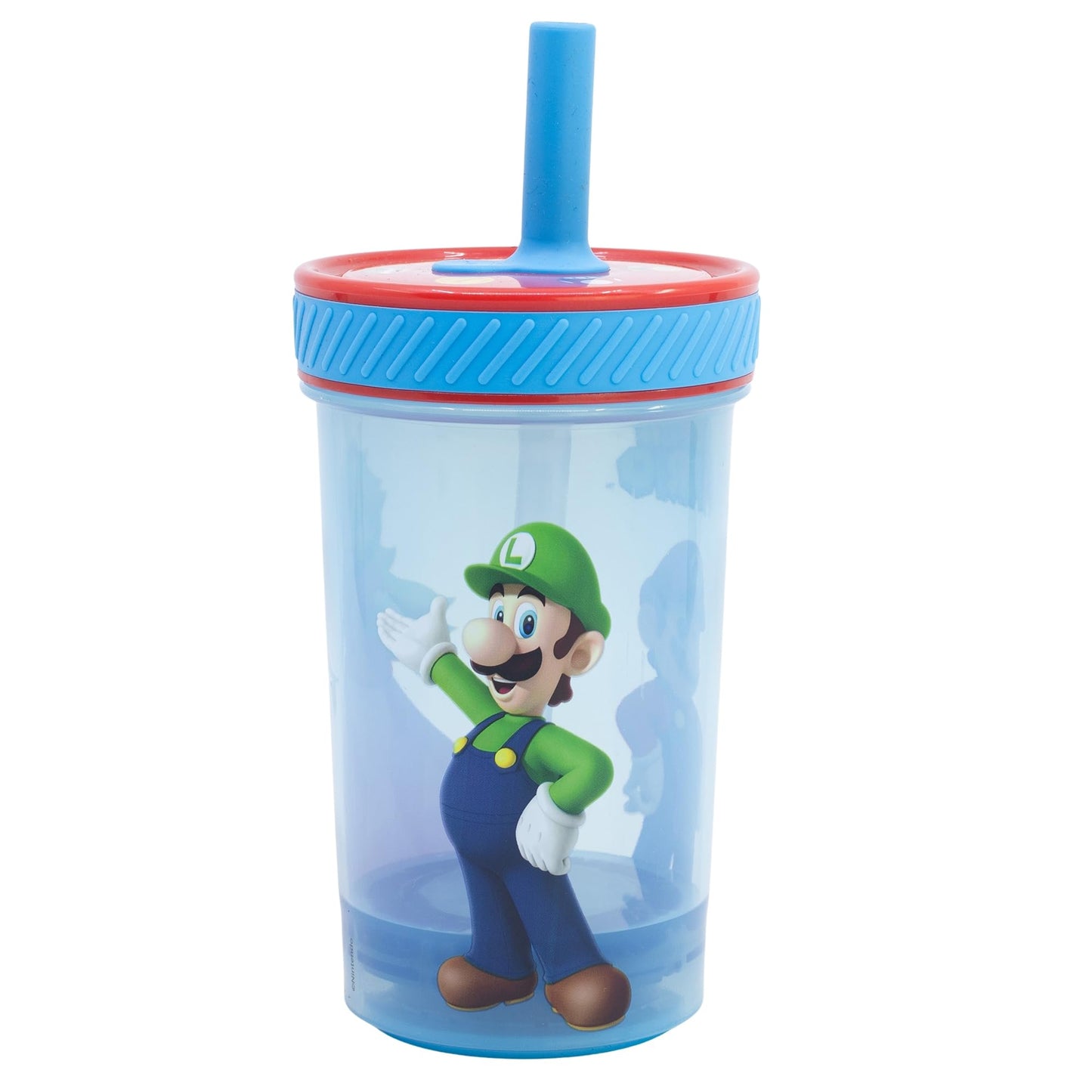 Stor – Vaso Antivuelco para Niños con Tecnología Smartgrip Drop Safe 370 ml Super Mario | Producto Oficial con Licencia Nintendo| Con Popote | A Prueba de Derrames | El Vaso que No se Cae