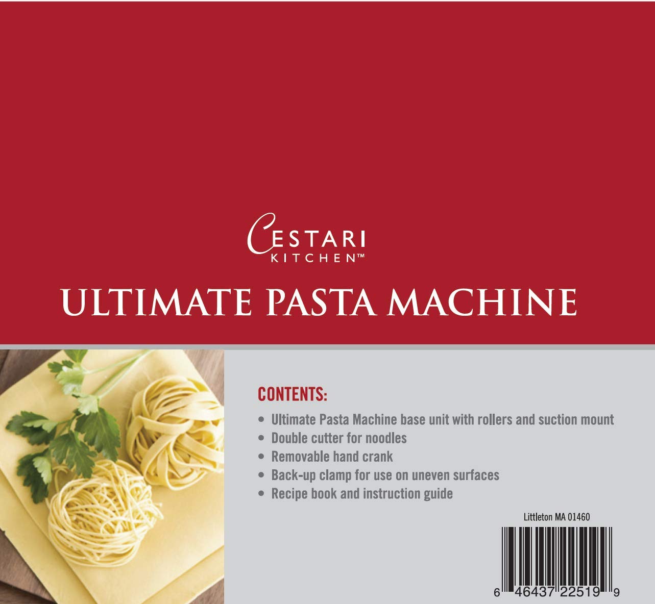 Máquina de pasta profesional para hacer pasta – Base de succión patentada única para uso antideslizante de máquina de rodillo de pasta de acero inoxidable – 150 mm – Fabricador de fideos y rodillo de masa por Cestari