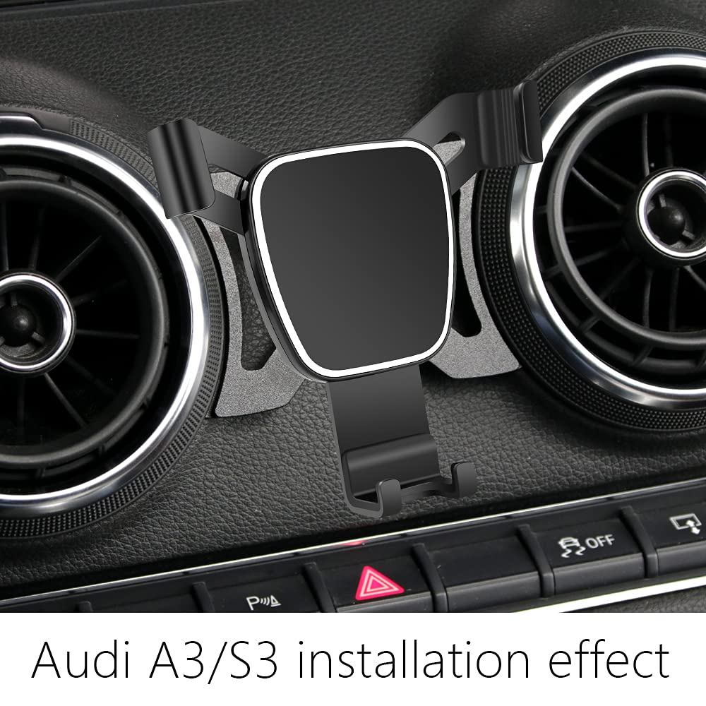 Soporte para Teléfono de Coche LUNQIN Negro para Audi A3 S3 RS3 2014-2020