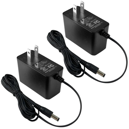 TIGERSECU Adaptador de Corriente AC/DC para cámara de Seguridad con certificación UL, Fuente de alimentación de 12 V 1 A 100 V-240 V 2,1 x 5,5 mm (Paquete de 2)