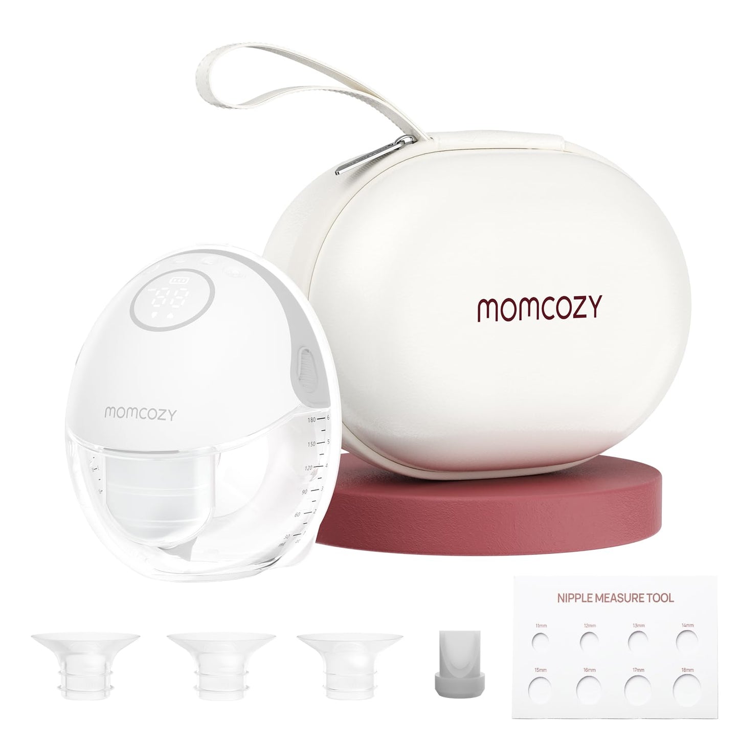 Momcozy Sacaleches Manos Libres Estilo Móvil | M6, Sacaleches Portátil con Ritmo Ideal Para Más Leche, Brida DoubleFit, Ajuste más Discreto con 3 Modos y 9 Niveles, 24 mm - Paquete de 1, Gris