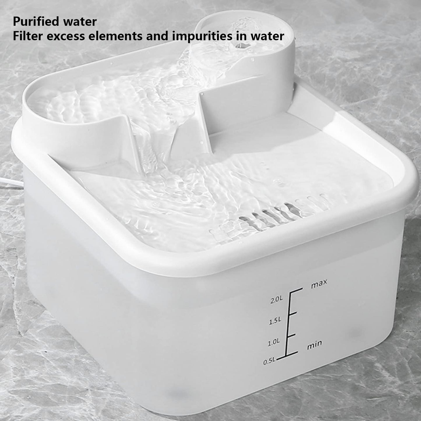 Fuente de Agua para Gatos, Fuente de Agua para Mascotas con Bomba Ultrasilenciosa, Dispensador de Agua de Circulación Automática Tazón de Agua para Gatos, Perros y Cachorros