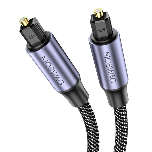 Cable de Audio Óptico MOSWAG Dorado Trenzado para Barra de Sonido y TV
