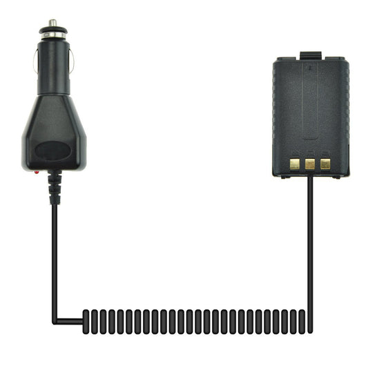 Adaptador de batería TENQ para Coche en Negro para Radio de Dos Vías Baofeng Uv-5r Uv-5re Uv-5rb
