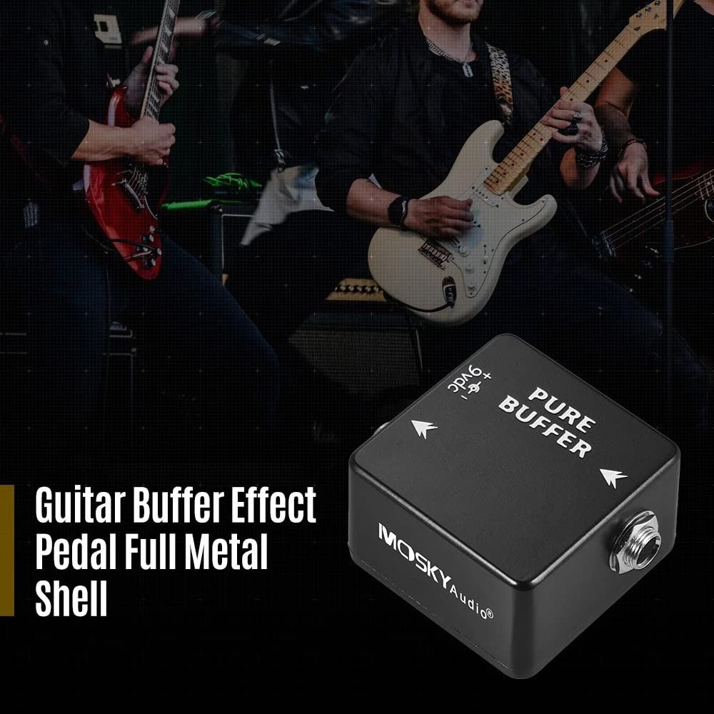 Homesen Pure Buffer Pedal de Efecto de Búfer de Guitarra Negro