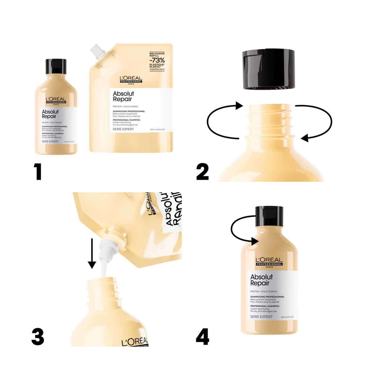 L'Oréal Professionnel Absolut Repair Shampoo Refill 500ml