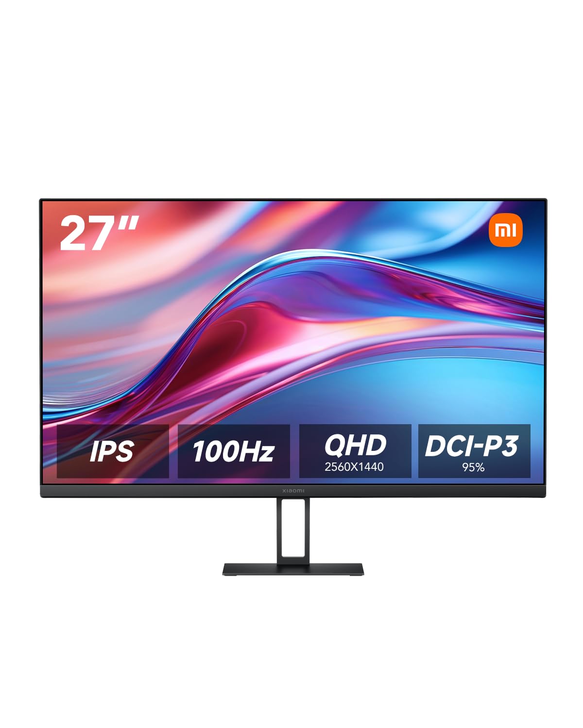 XIAOMI 2K Monitor A27Qi | 27" Panel IPS QHD (2560 * 1440) 100Hz | Diseño Sin Bordes | Certificación Low Blue Light