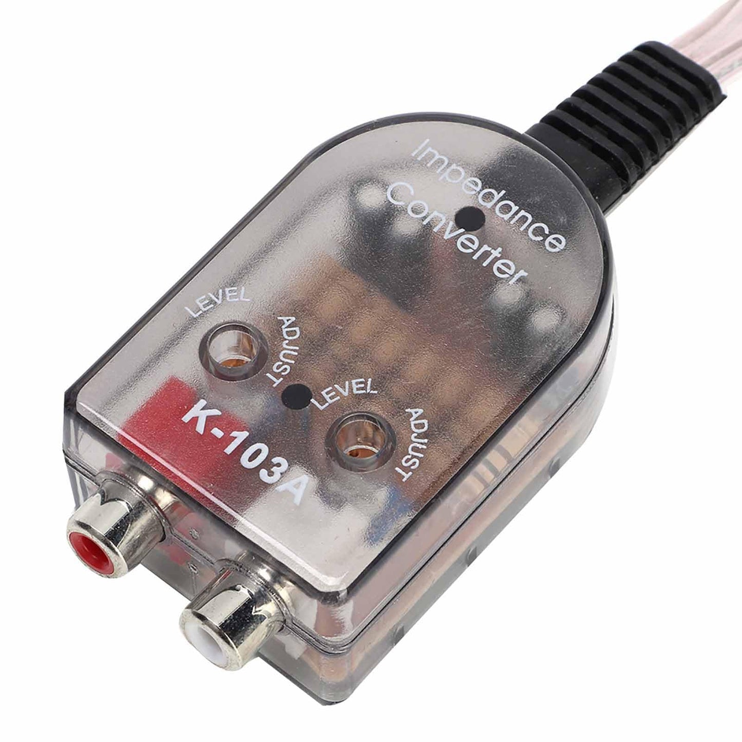 Convertidor de impedancia deo, altavoz ajustable estéreo para automóvil de alta a baja Línea Convertidor de impedancia deo apto para amplificador de potencia de automóvil