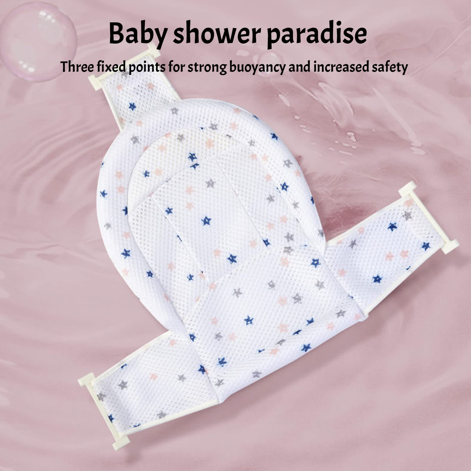Red de Apoyo para Bañera Bebé Recién Nacido Malla Suave Ajustable