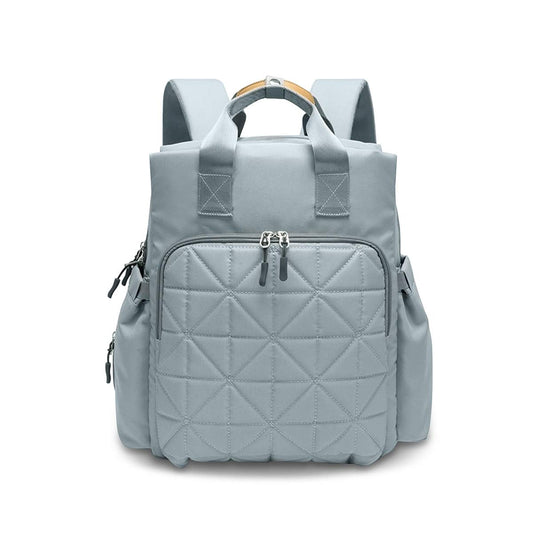Mochila para Pañales SONARIN Gris con Cambiador, Gran Capacidad y Organizador de Viaje para Madres Posparto Elegante y Durable