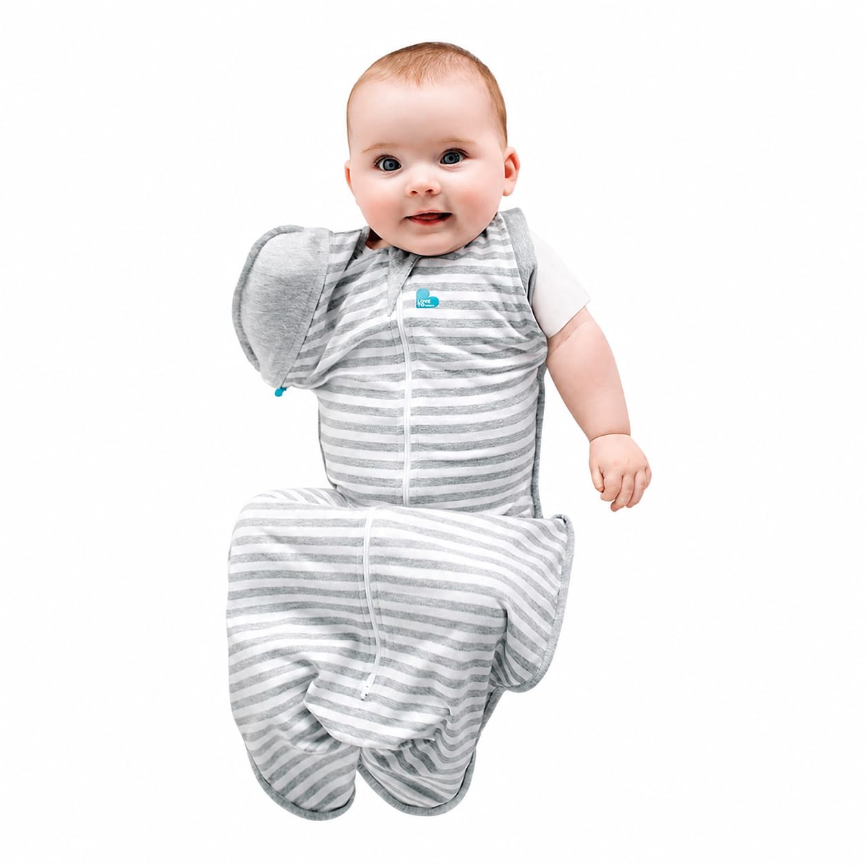 Love To Dream Swaddle UP, Saco para Dormir Bebe de Transición Ideal para el Sueño Cómodo - Saquitos para Dormir Bebe 5.9-8.6 Kg para Climas de 20°C - 24°C - Costal de Algodón Color Gris