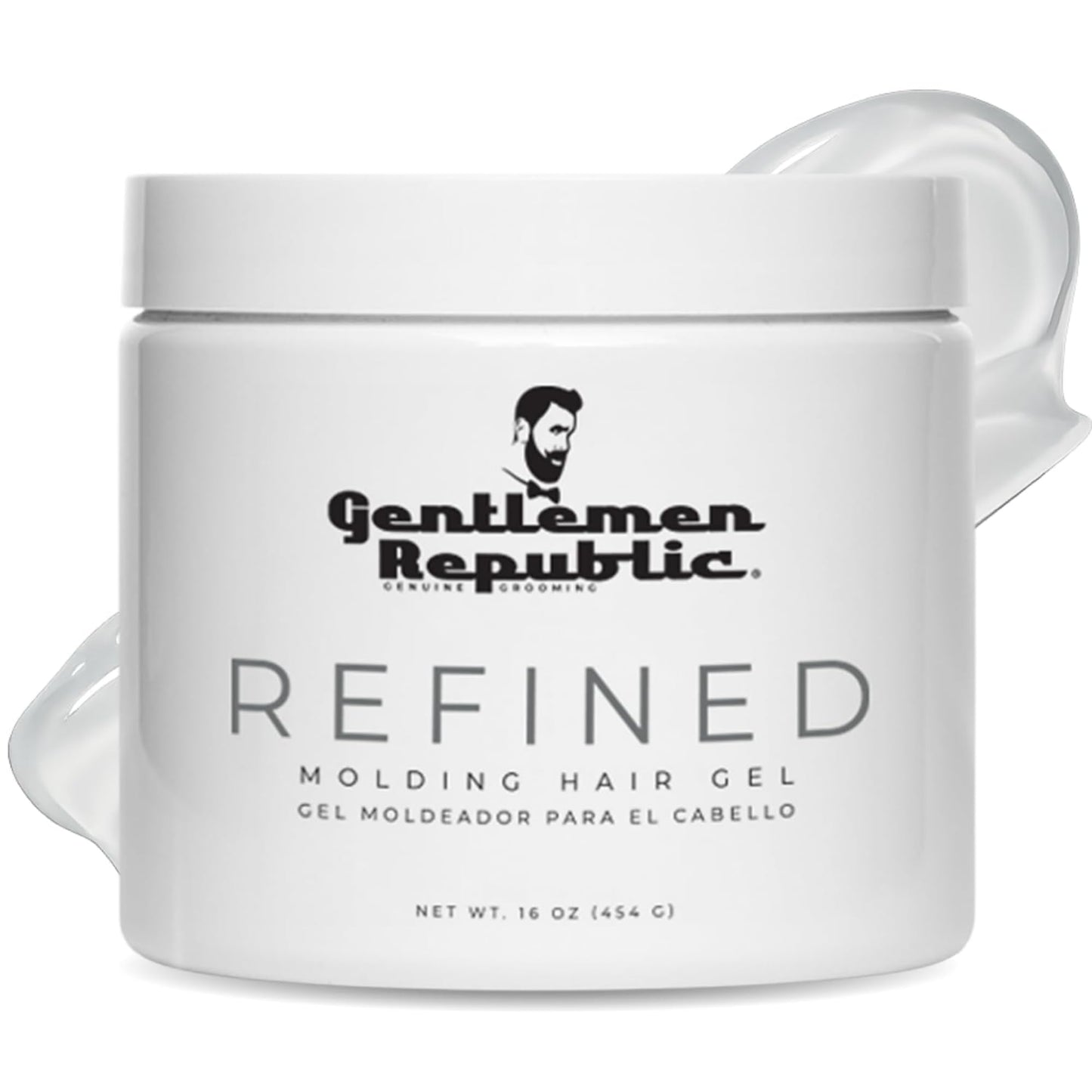 Gentlemen Republic 16oz Grooming Hard Hold & Shine Refined Mold Hair Styling Gel