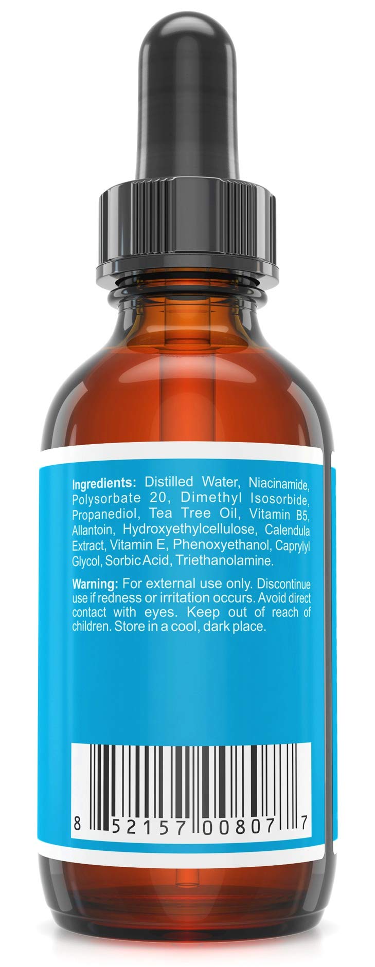 NiacinaMax Serum with 10% Niacinamide (Vitamin B3), Tea Tree Oil, Calendula Extract, Allantoin and Vit. B5 & E â€" Enhanced Dermal Penetration â€" Shrinks Pores & Reduces Blemishes on Skin â€" 2 oz / 60 ml