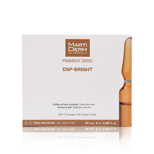 MartiDerm Pigment Zero DSP Bright Ampolletas Faciales Despigmentantes. Solución facial reduce y previene las manchas. Vitamina C -Tech + Ácido Tranexámico - 30 ampolletas