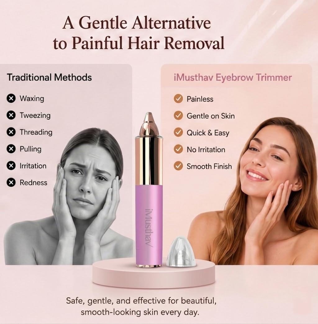 iMusthav Removedor Portátil de Vello para Cejas para Mujer, Indoloro
